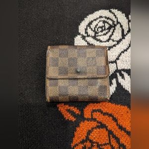 🐒🩷 Low Start ❗F/GUC Louis Vuitton Damier Ebene Bifold Wallet